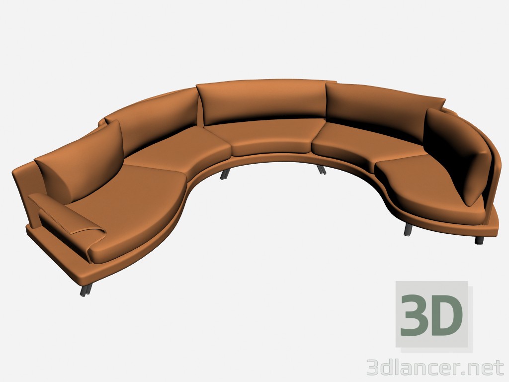 3d model Sofá Super roy esecuzione speciale 20 - vista previa