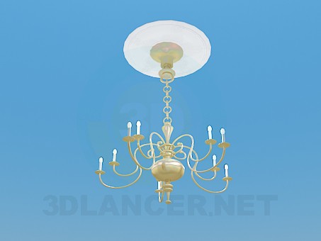 modello 3D Lampadario a bracci - anteprima