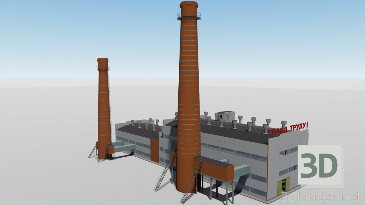 3d Foundry shop Emanzhelinskogo mechanical plant model buy - render