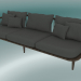 3D Modell Sofa Triple Fly (SC12, 80x240 N 70cm, geräucherte geölte Eiche mit Hot Madison 093) - Vorschau