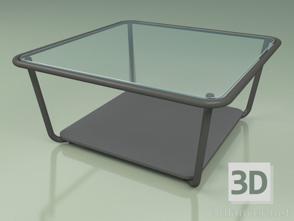 modèle 3D Table basse 001 (Verre nervuré, Métal Fumé, HPL Gris) - preview