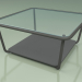 3d model Coffee table 001 (Ribbed Glass, Metal Smoke, HPL Gray) - preview