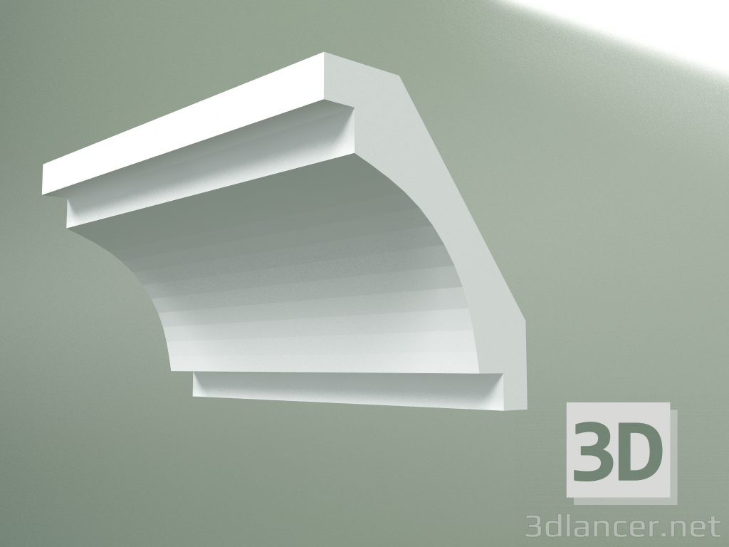 modello 3D Cornicione in gesso (zoccolo a soffitto) KT148 - anteprima