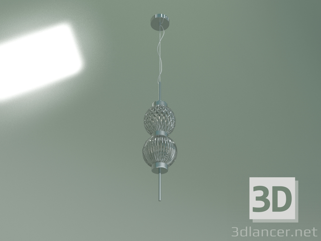 Modelo 3d Candeeiro suspenso Plaza 50186-2 (cromo) - preview