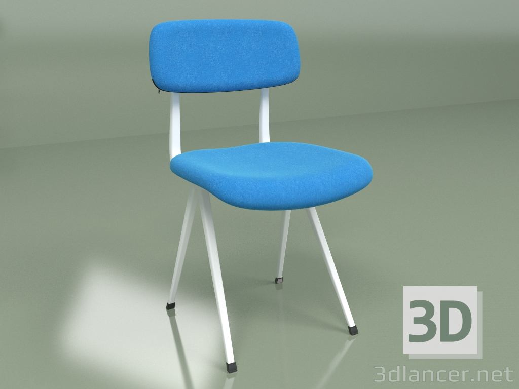 modello 3D Sedia Madewell (blu scuro, bianco) - anteprima