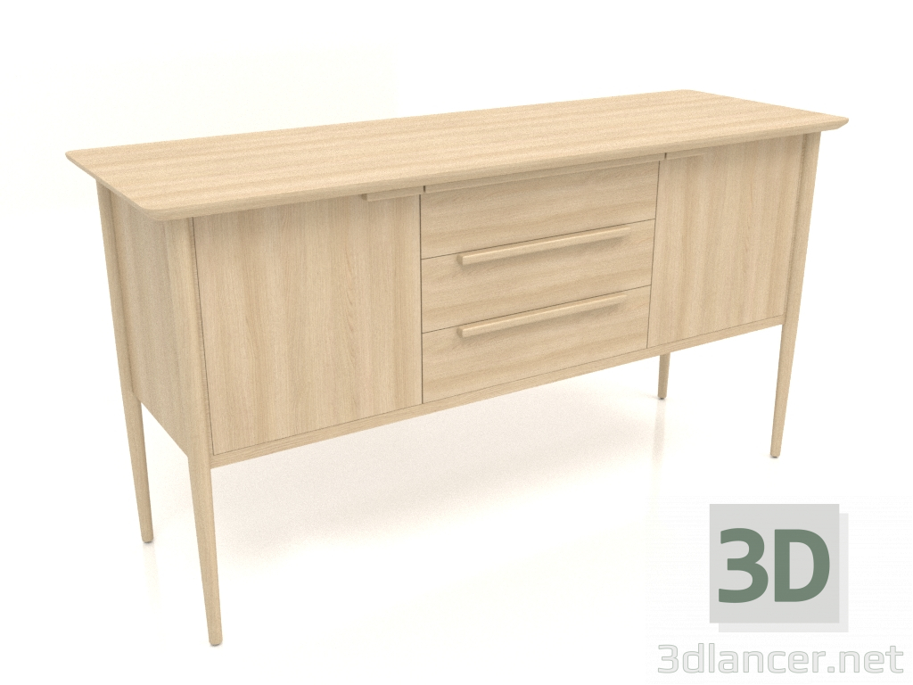 3D Modell Schrank MC 01 (1660x565x885, Holz weiß) - Vorschau