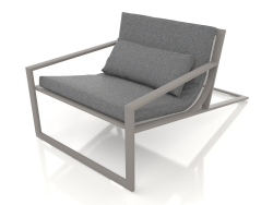 Fauteuil club unique (Gris quartz)