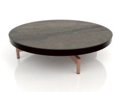 Table basse ronde Ø90x22 (Noir, DEKTON Radium)