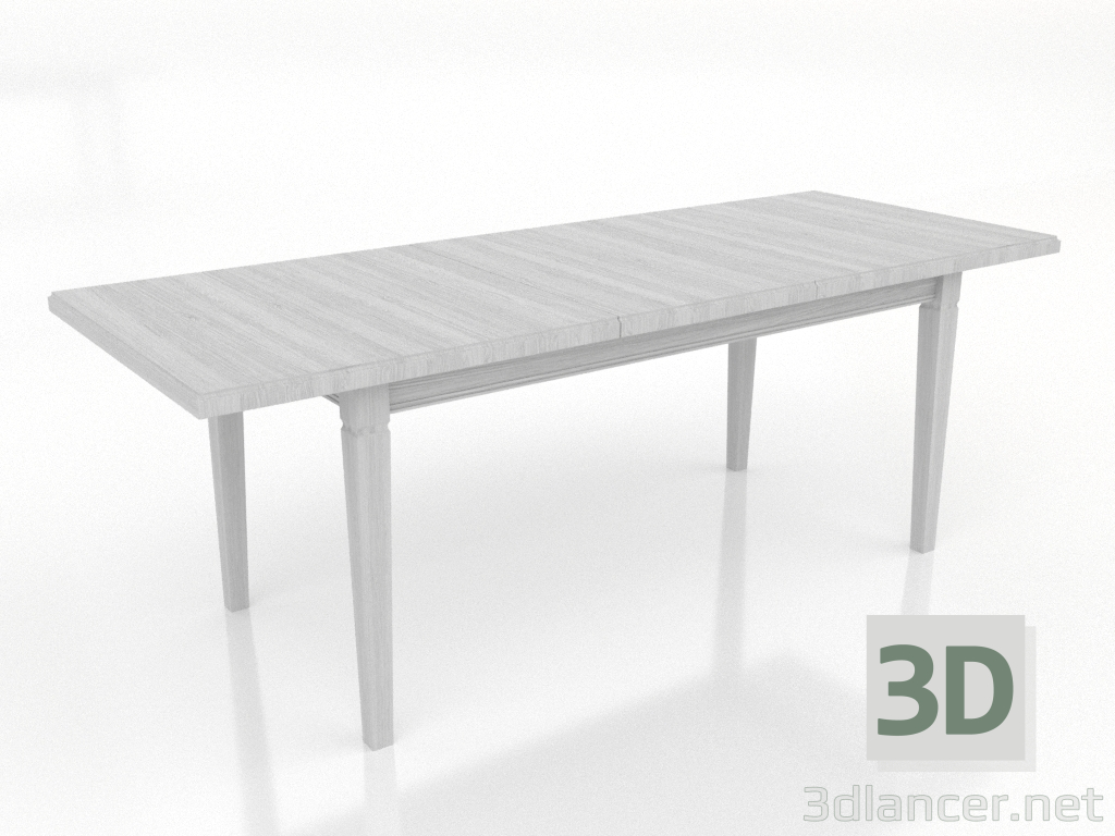 3D Modell Esstisch TRANSFORM 2100x800 mm (ausziehbar, weiß RAL 9010) - Vorschau 3D Modell Esstisch TRANSFORM 2100x800 mm (ausziehbar, weiß RAL 9010) - Vorschau