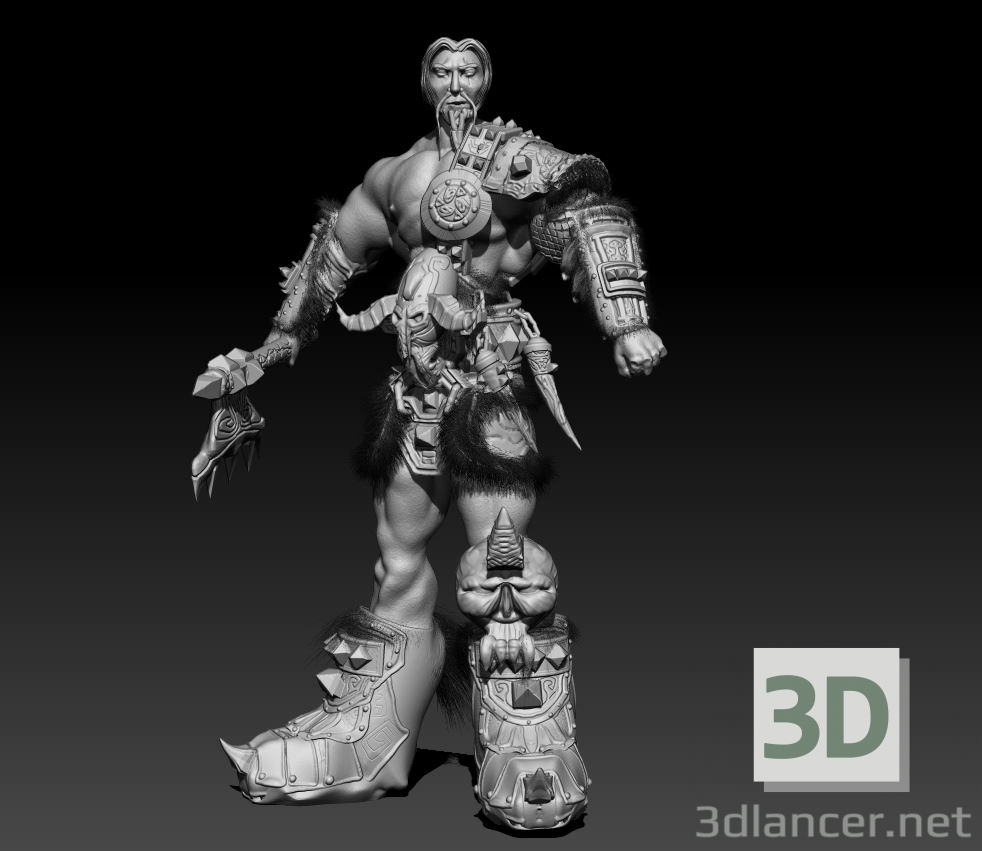 Modelo 3d Bárbaro - preview