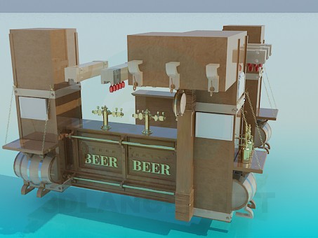 modèle 3D Bar à bières - preview