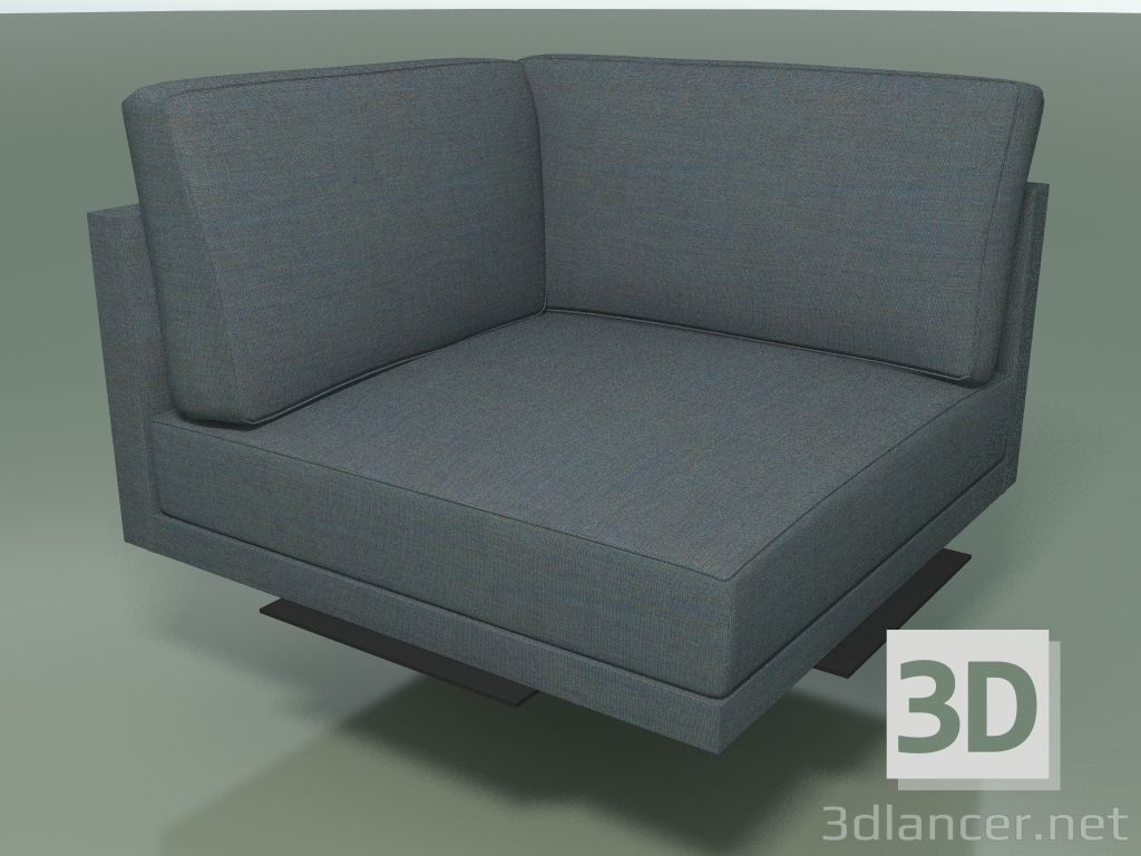 3d model Módulo de esquina 5254 (90 °, L, patas en H, tapizado de un color) - vista previa