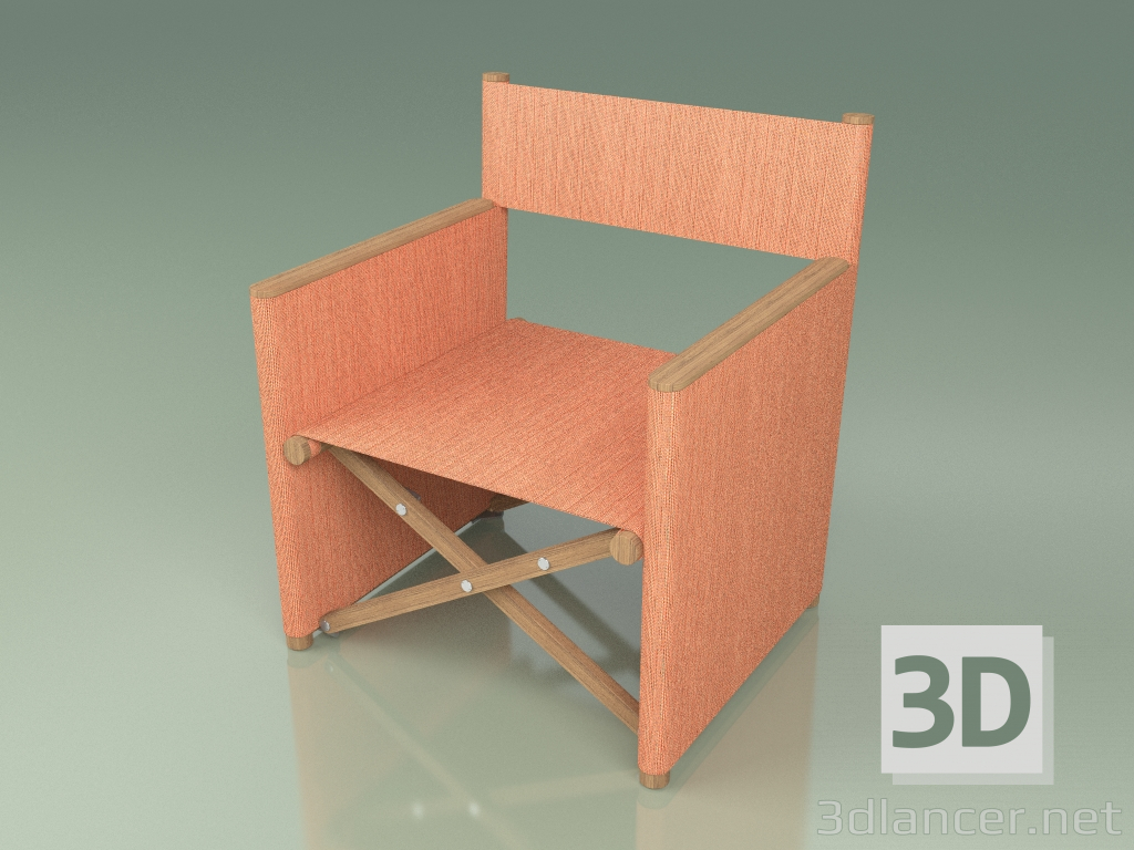 3d model Silla de director de ocio 002 (naranja) - vista previa