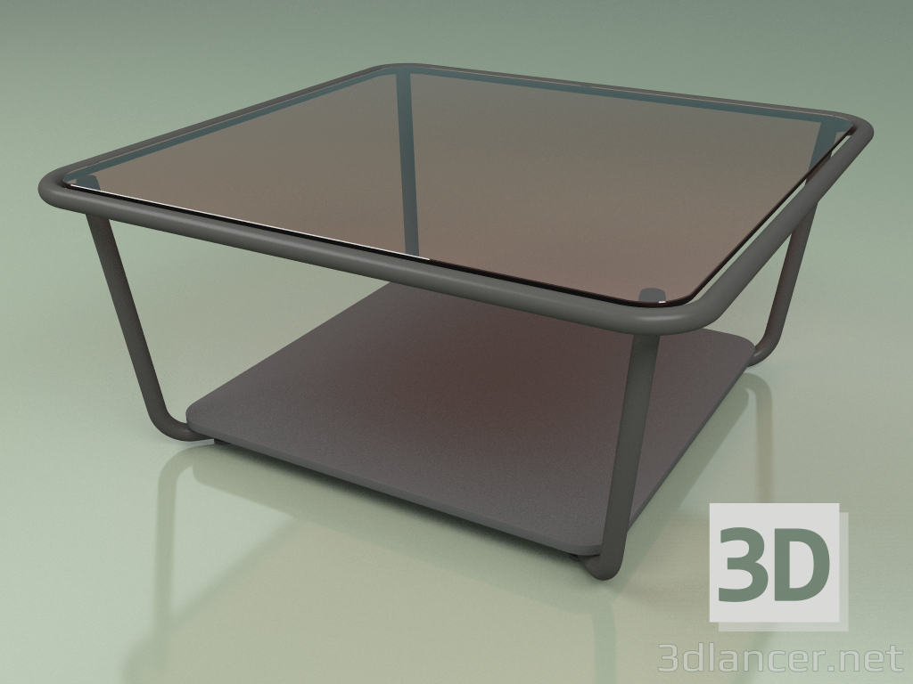 modèle 3D Table basse 001 (Verre Bronzé, Métal Fumé, HPL Gris) - preview