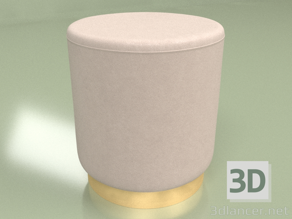 3d model Pouffe Dior diameter 40 (brown) - preview