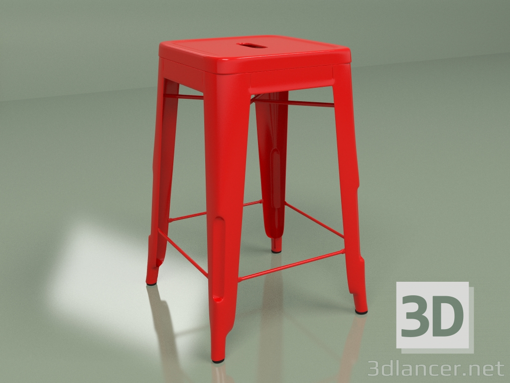 modèle 3D Chaise semi-bar Marais Color (rouge) - preview