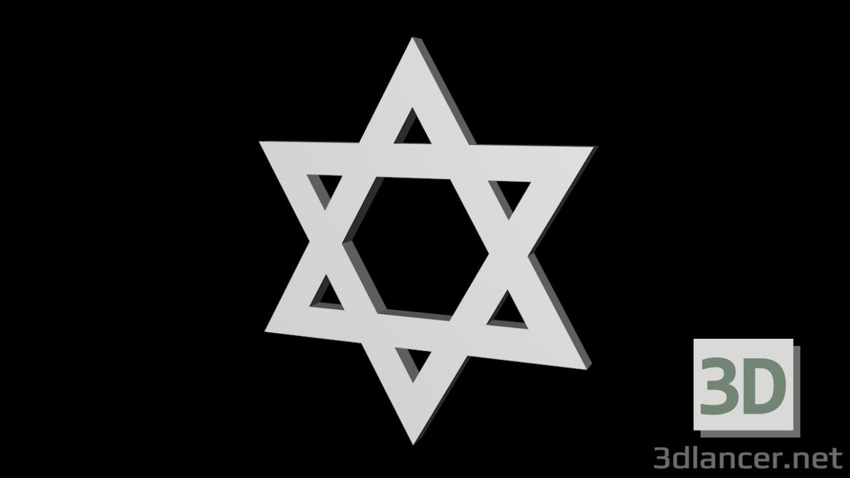 3d model Star of David - preview