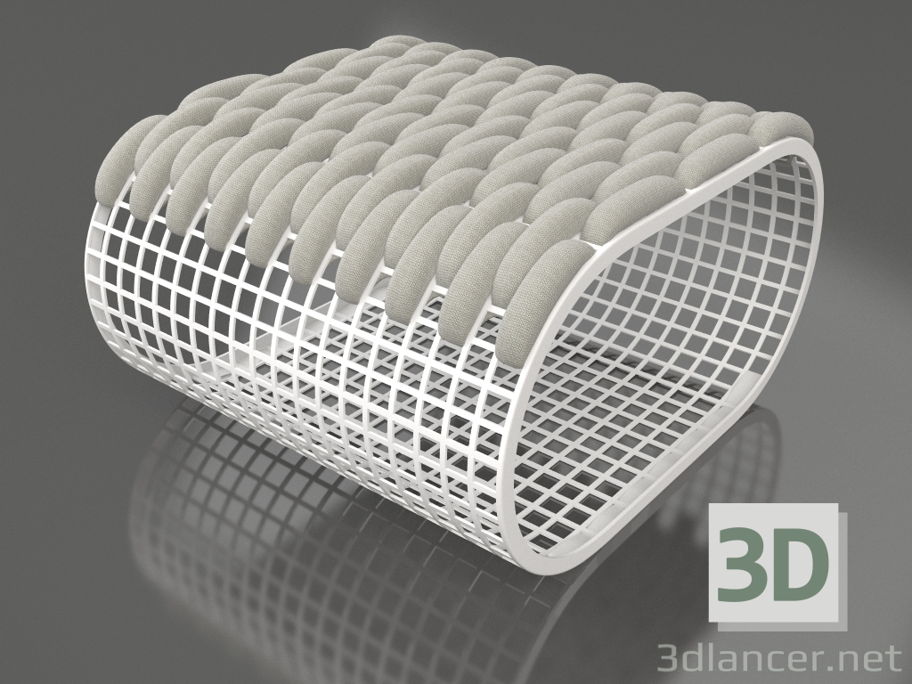 modello 3D Pouf (Bianco) - anteprima