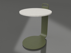 Table basse Ø36 (Vert olive, DEKTON Sirocco)