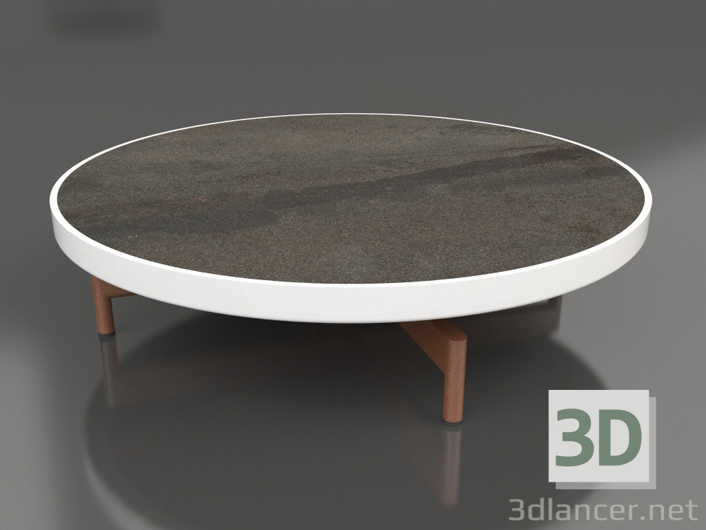 3d model Mesa de centro redonda Ø90x22 (Blanco, DEKTON Radium) - vista previa