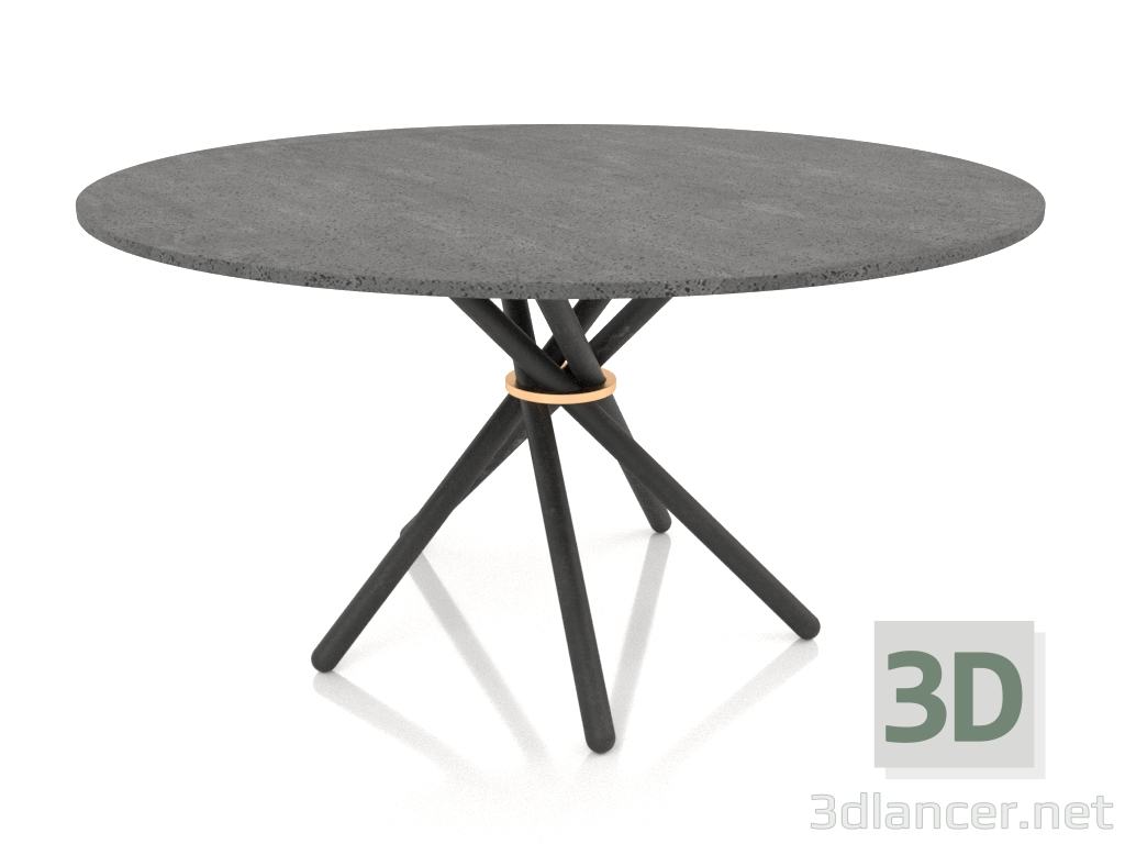 Modelo 3d Mesa de jantar Hector 140 (concreto escuro, cinza preto) - preview