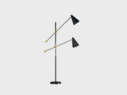 Torchère lampadaire DOUBLE OSTER (FL041-2-ABG)