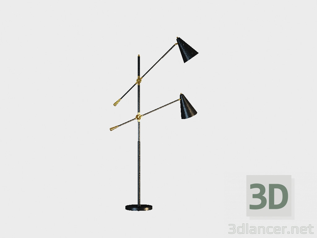 3d модель Торшер OSTER DOUBLE FLOOR LAMP (FL041-2-ABG) – превью