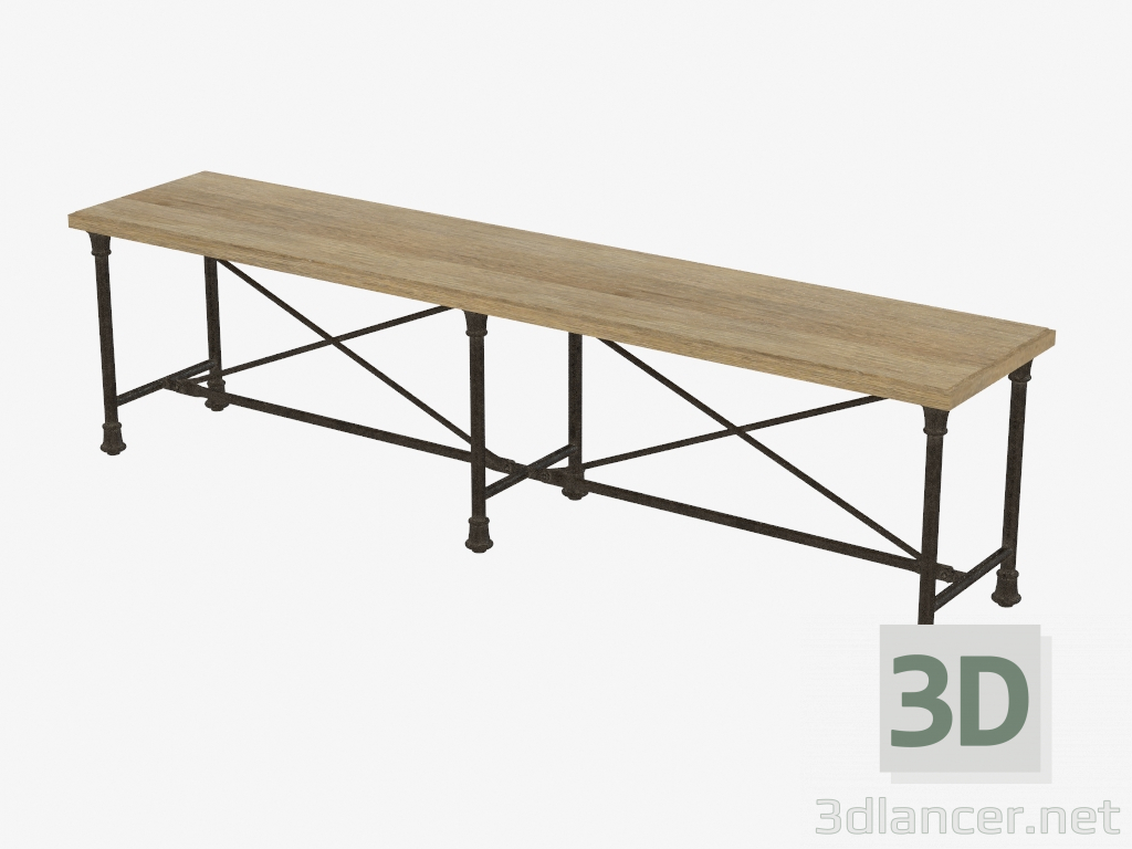 modello 3D La maggior parte LUZERN BENCH GRANDE (7801.1120L) - anteprima