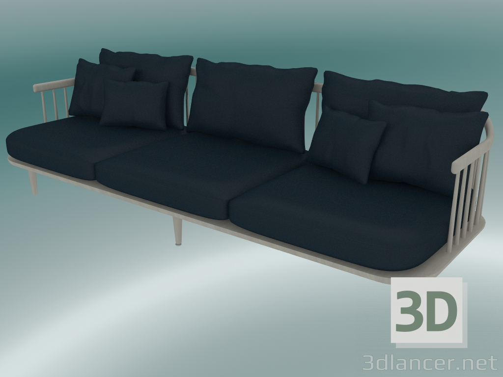 3D Modell Sofa Triple Fly (SC12, 80x240 N 70cm, Weißeiche geölt mit Harald 2 182) - Vorschau