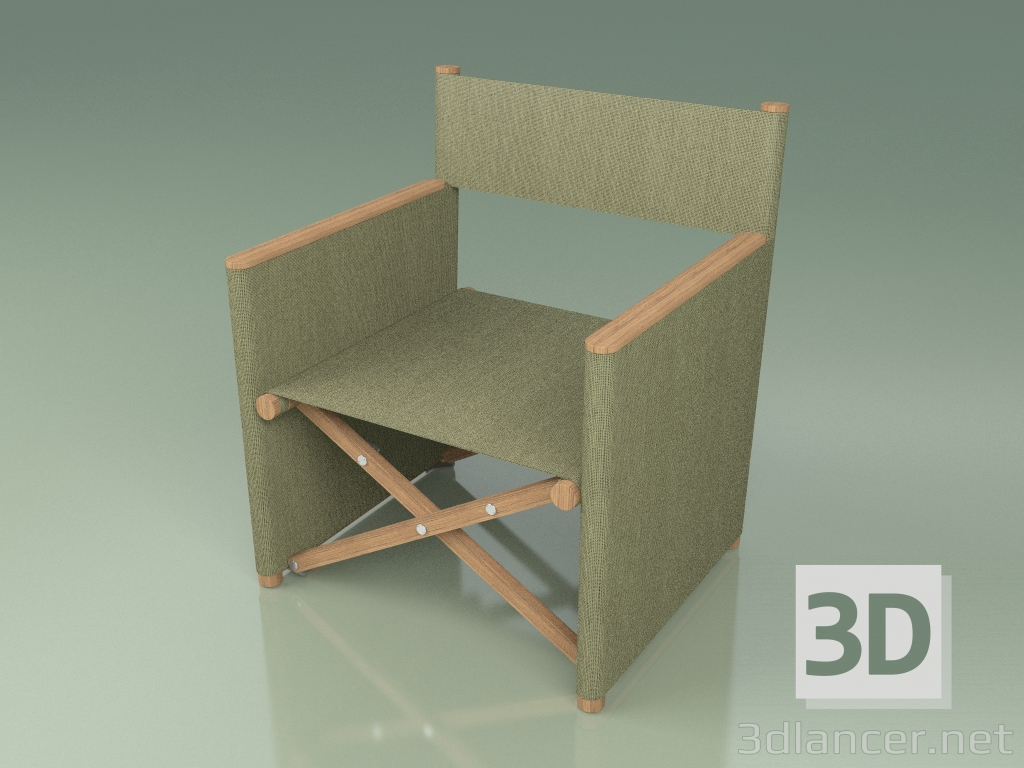 3d model Silla de director de ocio 002 (Oliva) - vista previa