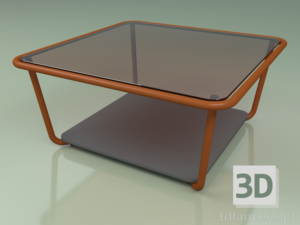 3d model Coffee table 001 (Bronzed Glass, Metal Rust, HPL Gray) - preview