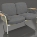 3D Modell 2-Sitzer-Sofa (Gold) - Vorschau