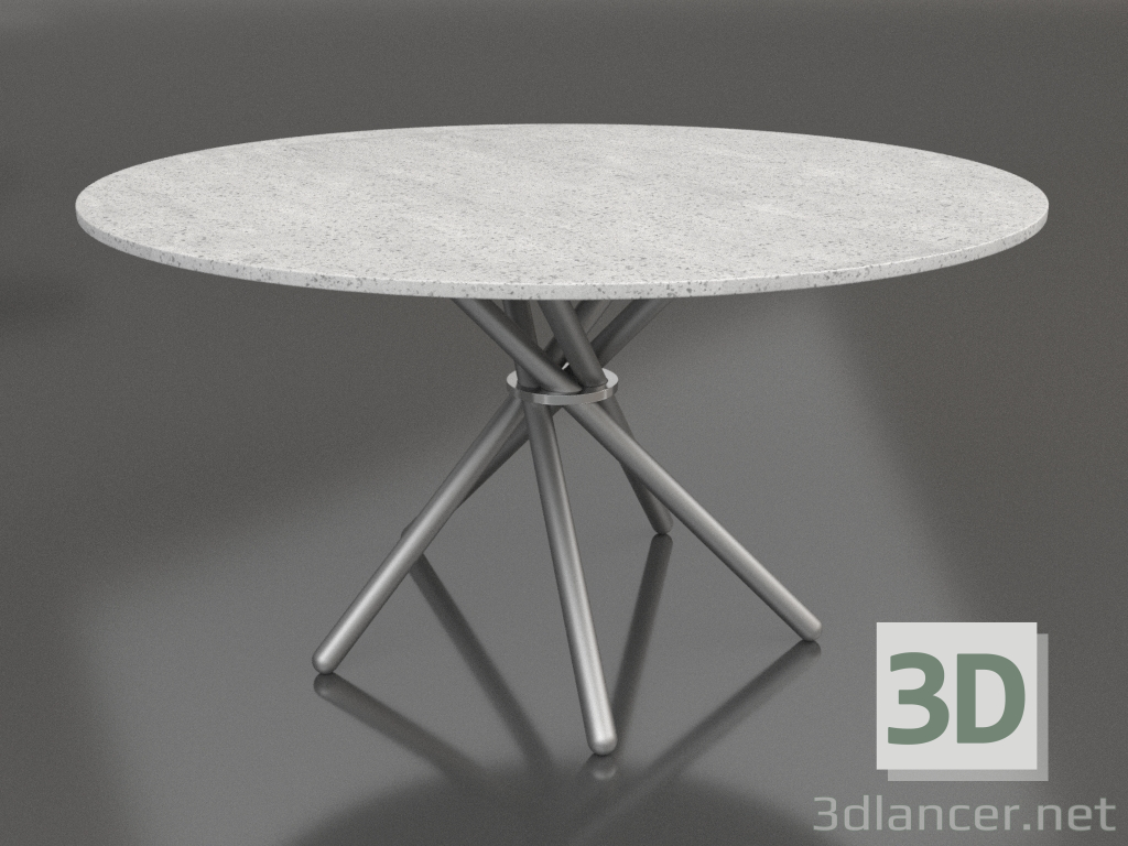 Modelo 3d Mesa de jantar Hector 140 (concreto claro, cinza claro) - preview