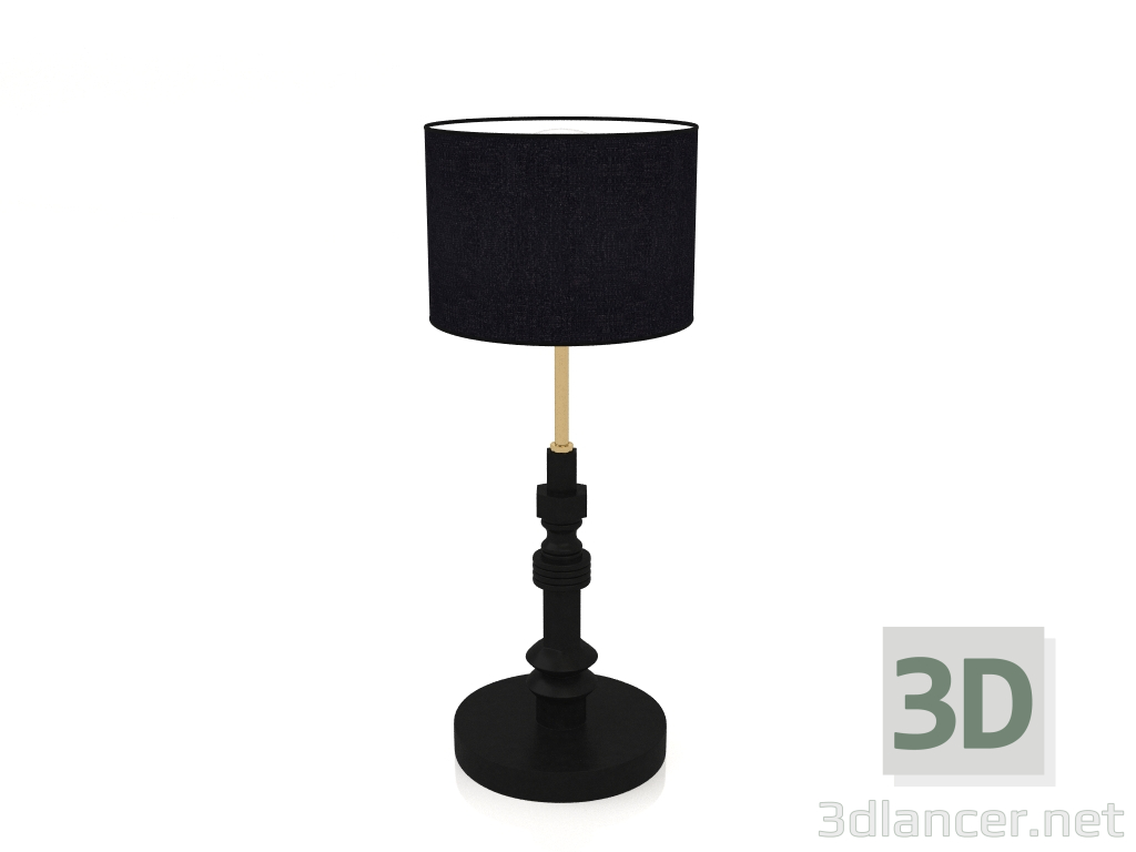 modèle 3D Lampe à poser Totem (Noir) - preview