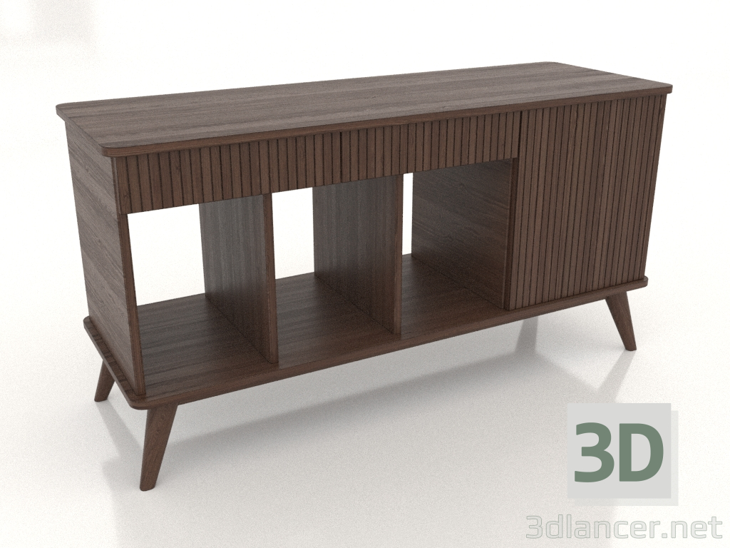 3d model Soporte universal para reproductor de vinilo 1300 mm (nogal oscuro) - vista previa