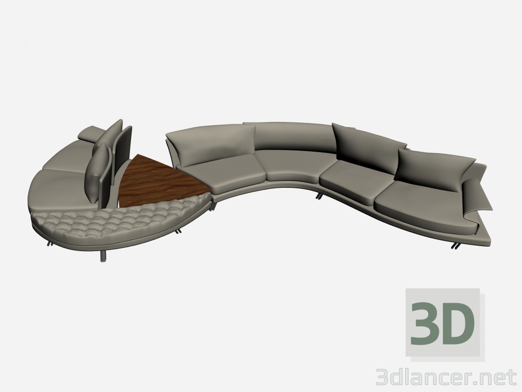 3d model Sofá Super roy esecuzione speciale 23 - vista previa