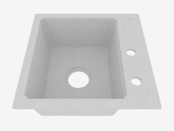 Sink, 1 bowl without wing for drying - gray metal Zorba (ZQZ S103)