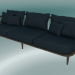 3D Modell Sofa Triple Fly (SC12, 80x240 N 70cm, geräucherte geölte Eiche mit Harald 2 182) - Vorschau