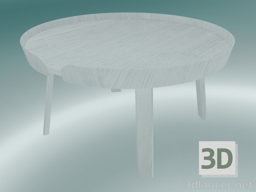 3d model Mesa de centro alrededor (grande, blanco) - vista previa