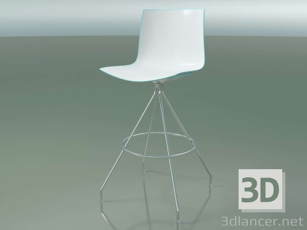 3d model Taburete de bar 0487 (polipropileno bicolor) - vista previa