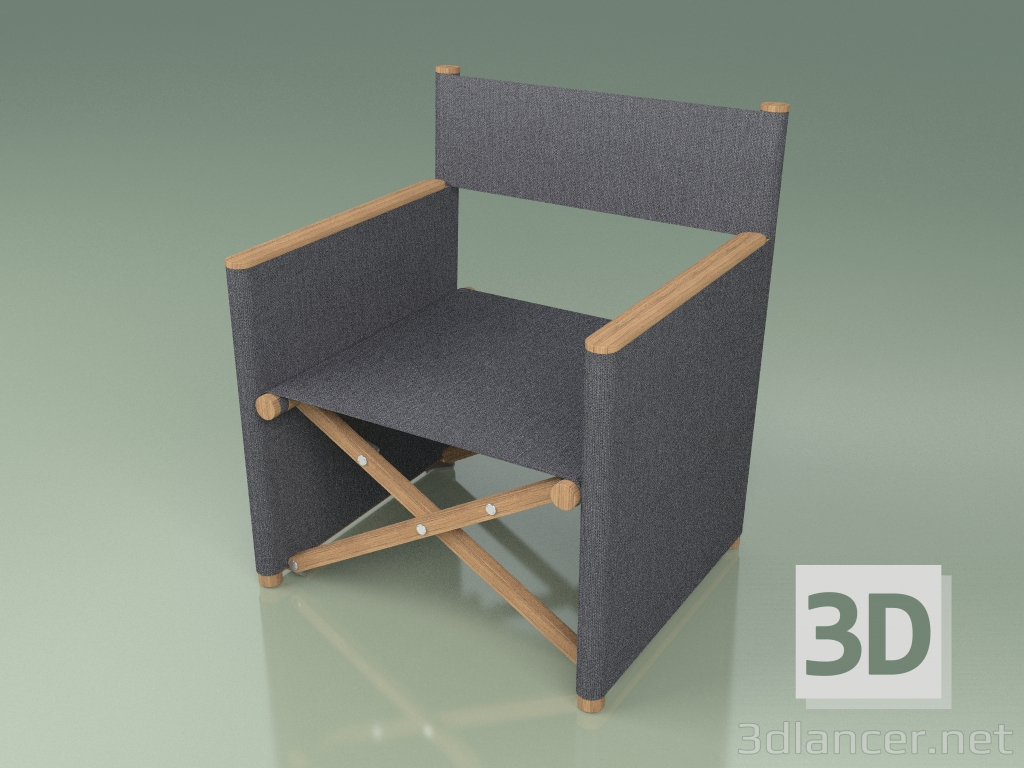 3d model Silla de director de ocio 002 (gris) - vista previa