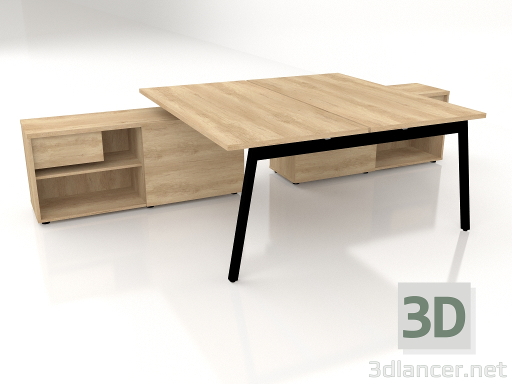 3d model Mesa de trabajo Ogi M Bench BOM40 (1600x3210) - vista previa