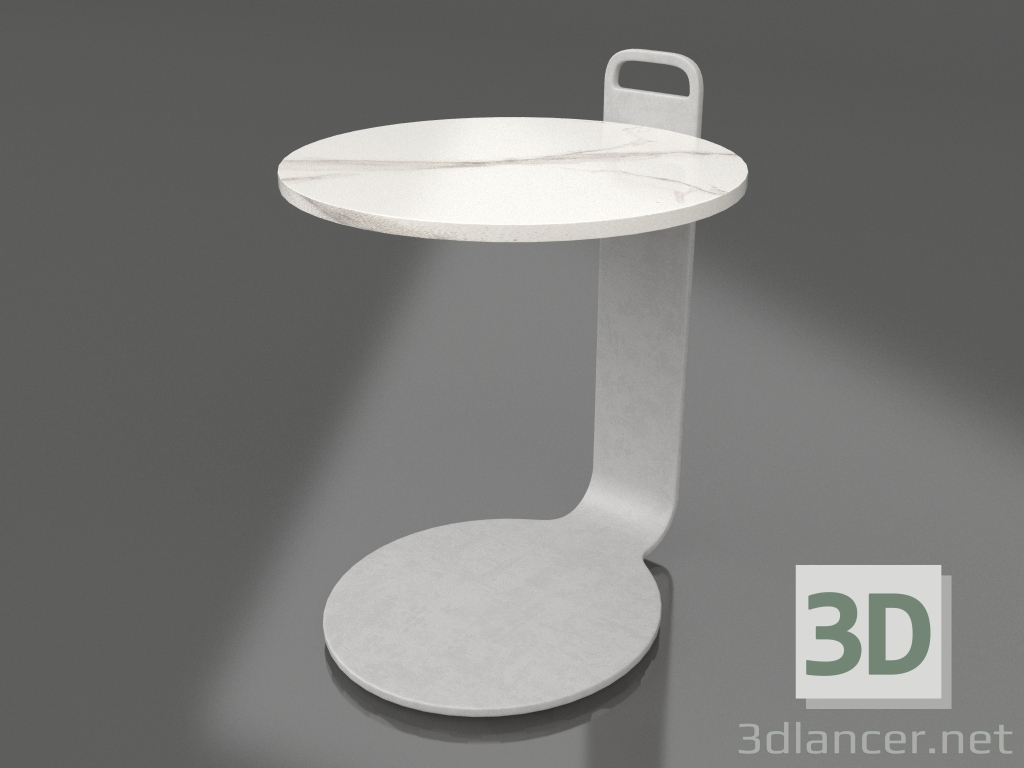 3d модель Стол кофейный Ø36 (Agate grey, DEKTON Aura) – превью