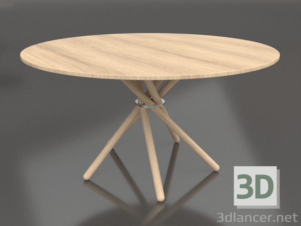 modèle 3D Table à manger Hector 140 (Chêne clair, Chêne clair) - preview