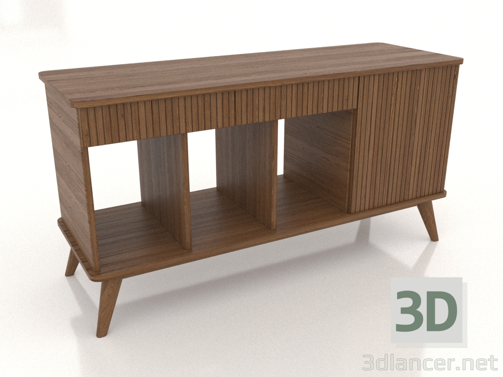 3D modeli Vinil plak çalar için üniversal stand 1300 mm (açık ceviz) - önizleme