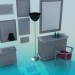 3d model furniture set - preview