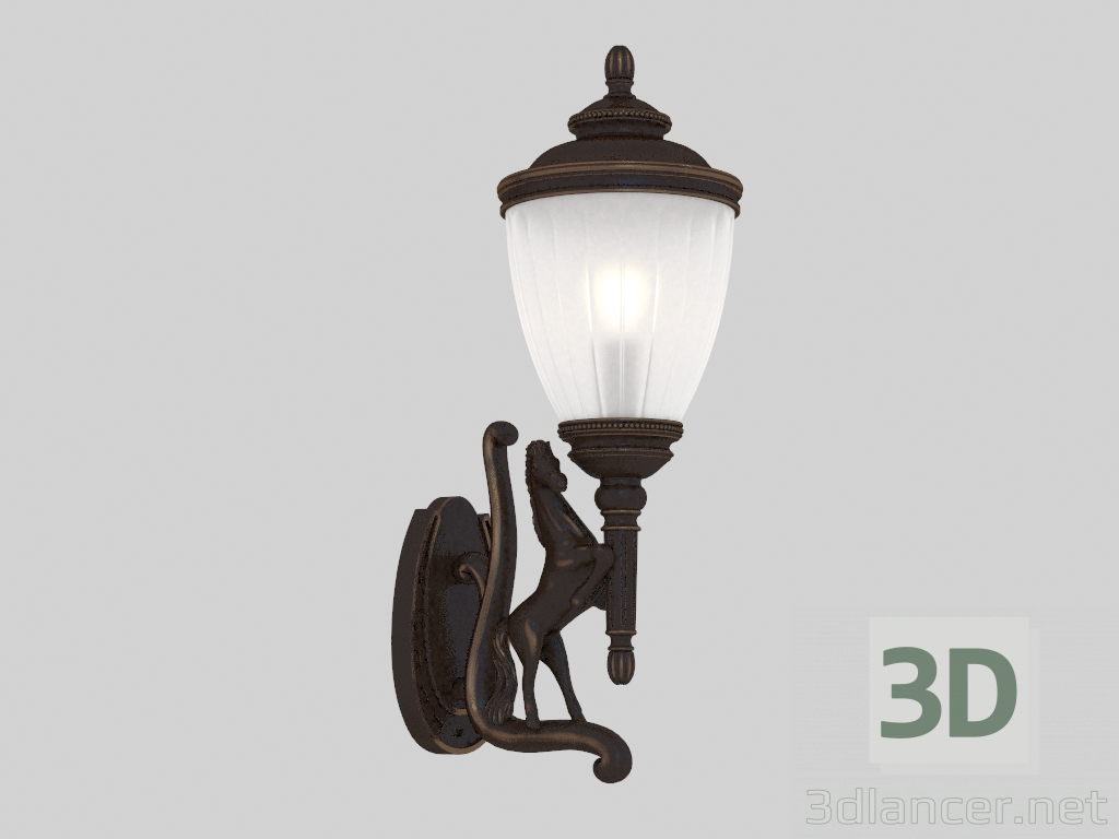 modello 3D wall street Luce Guardie (1334-1W) - anteprima