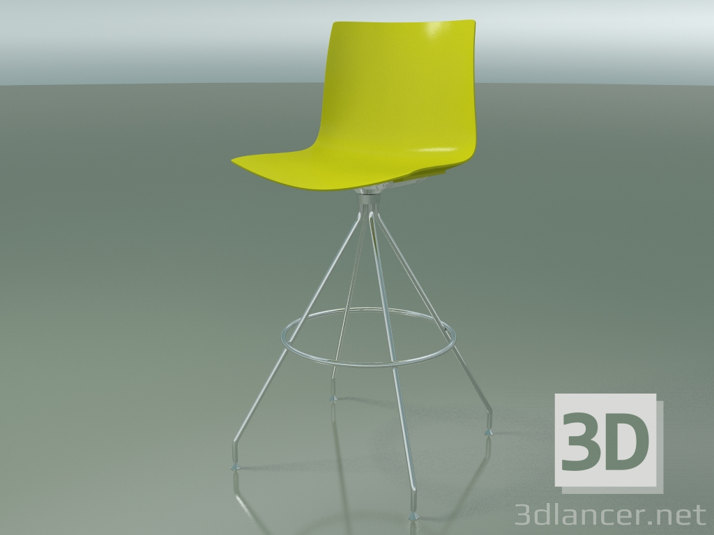 modello 3D Sgabello da bar 0487 (polipropilene PO00118) - anteprima