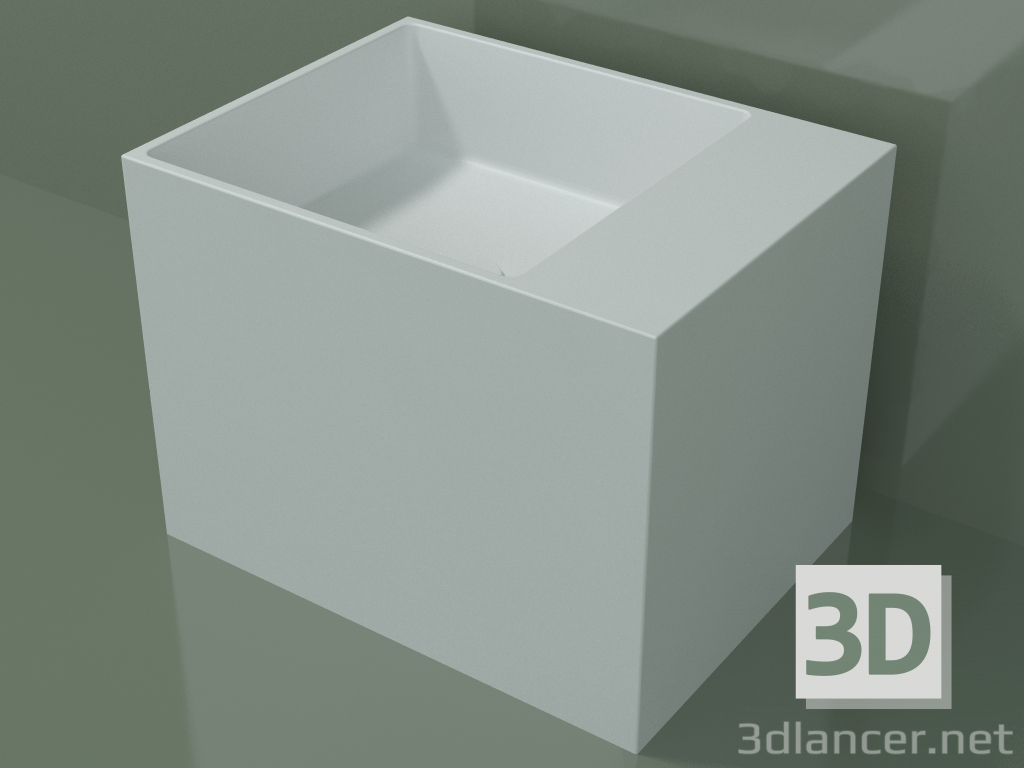 3D modeli Tezgah üstü lavabo (01UN22102, Glacier White C01, L 48, P 36, H 36 cm) - önizleme