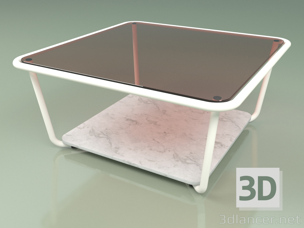 3d модель Стіл кавовий 001 (Bronzed Glass, Metal Milk, Carrara Marble) – превью